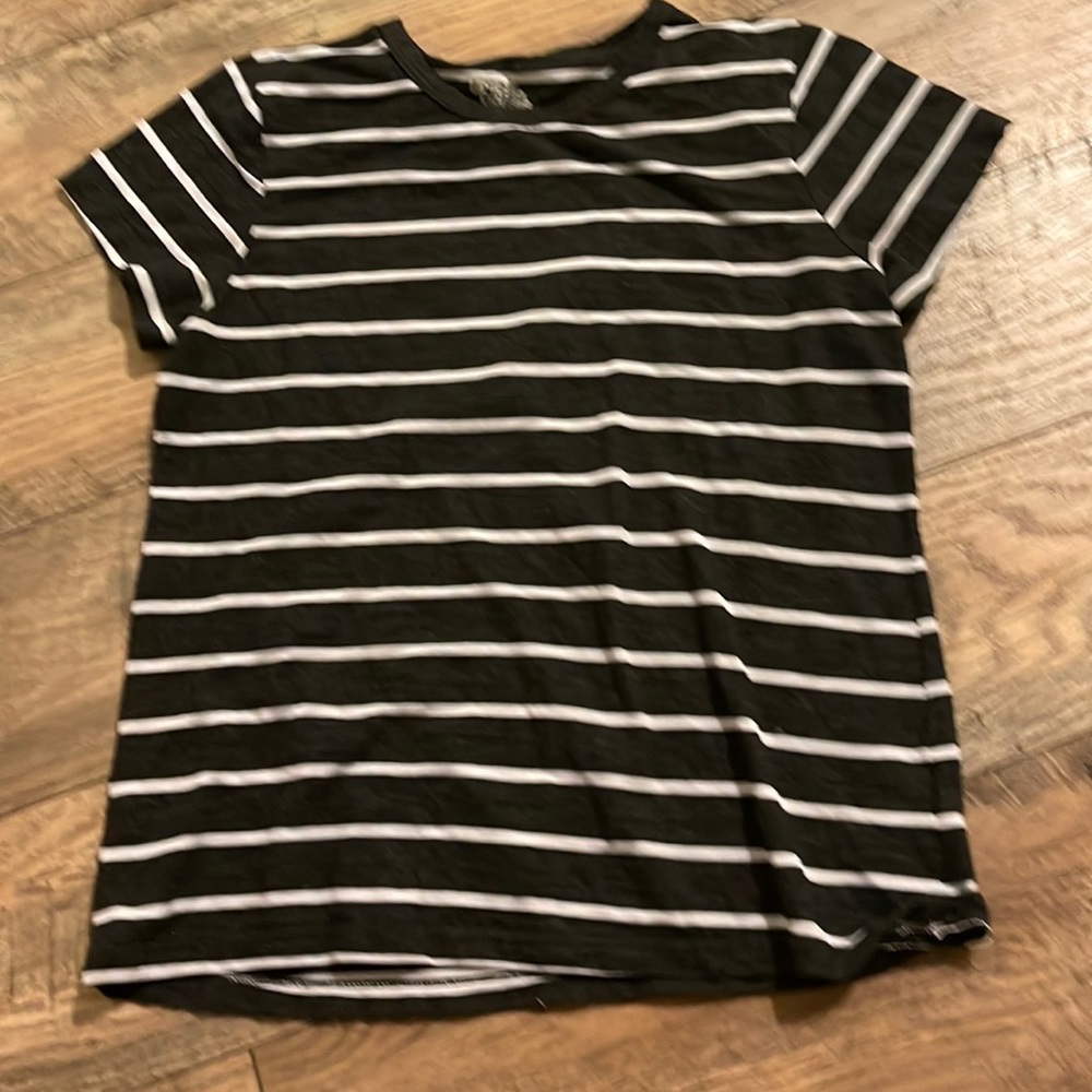 White on Black Striped T-Shirt